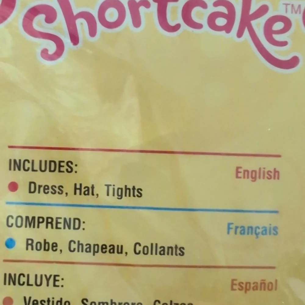 Strawberry Shortcake Vintage Y2K Halloween Costume Dress Toddler Size‎ 2/4